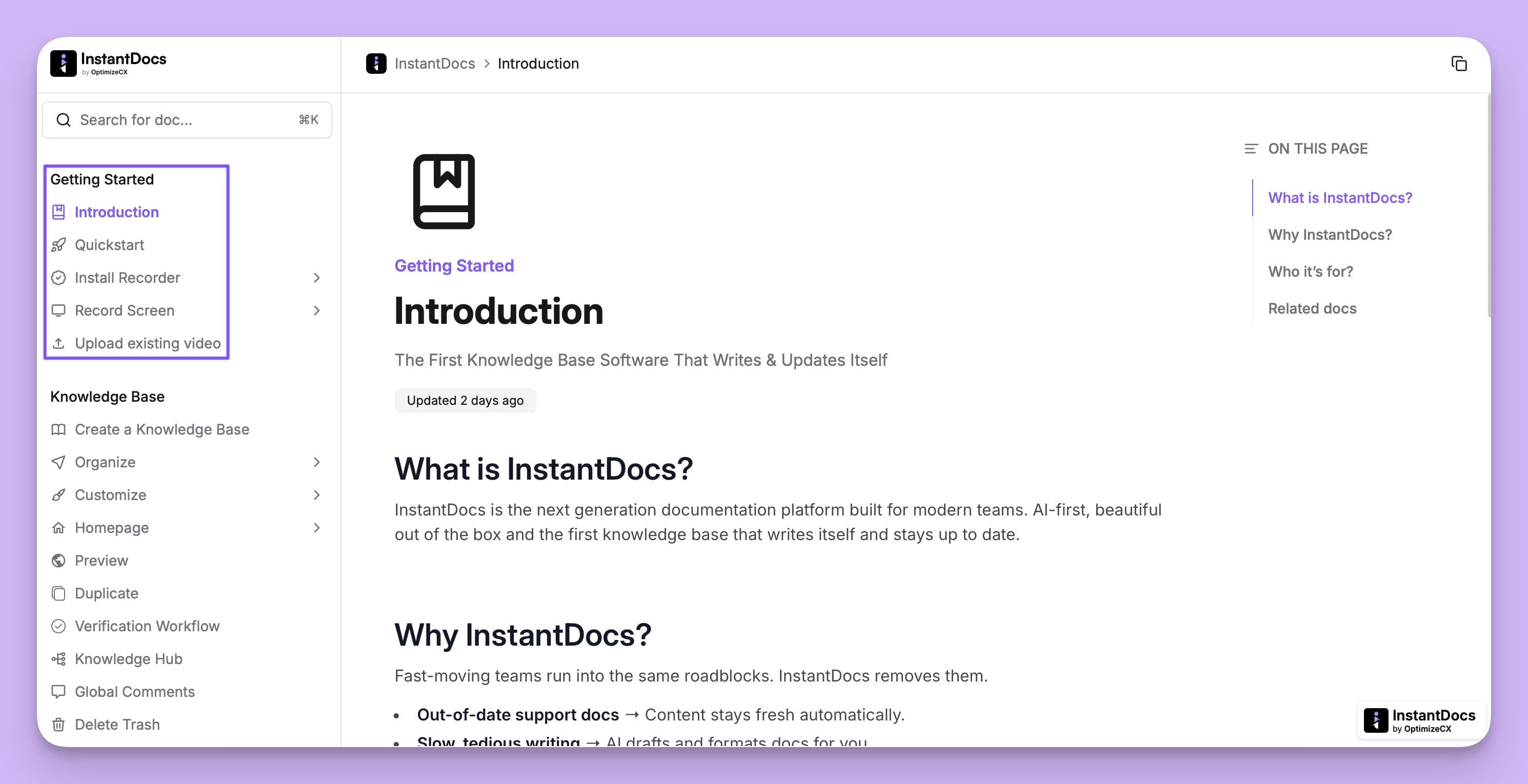 mapping out customer journey with InstantDocs for customer support