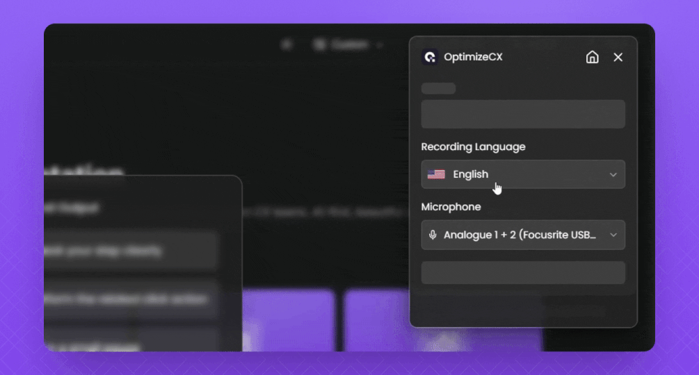 screenshot showing InstantDocs ai recording feature